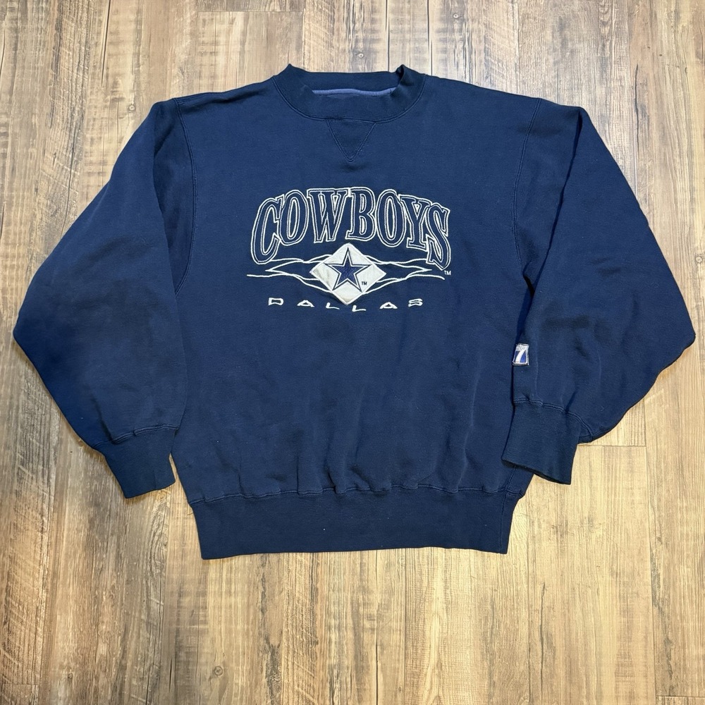 VTG 90s Dallas Cowboys Sweatshirt Logo Gameday Pullover Navy Unisex M Crewneck